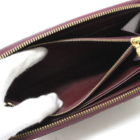 LOUIS VUITTON Long Wallet Purse N63174 Damier Canvas / Sequin Rouge Damier Payette Zippy wallet Women Used Authentic