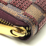 LOUIS VUITTON Long Wallet Purse N63714 Damier canvas/sequins Brown Damier Payette Zippy wallet unisex(Unisex) Used Authentic