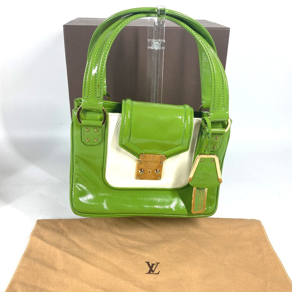 LOUIS VUITTON Handbag M92518 enamel green sack bicolour