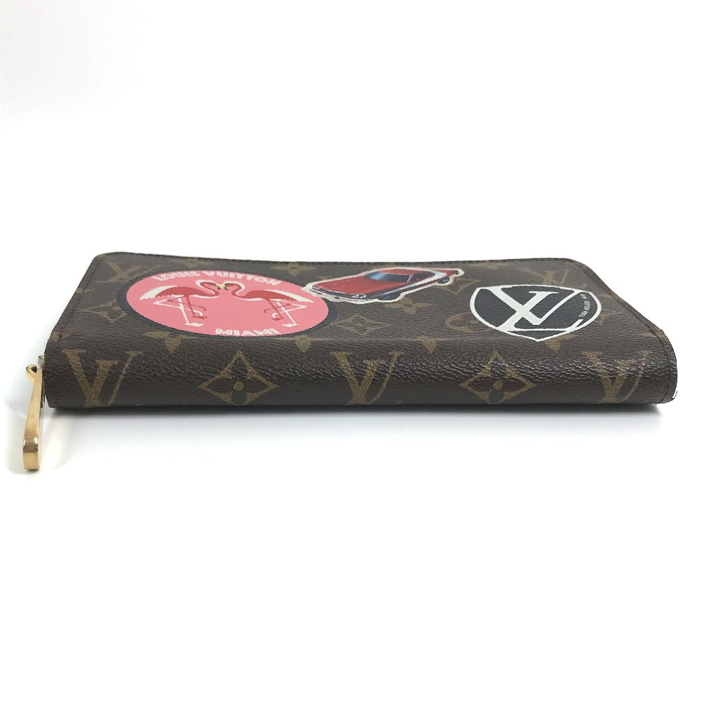 LOUIS VUITTON Long Wallet Purse M62149  Monogram canvas Brown Monogram sticker Zippy Wallet World Tour Women Used Authentic