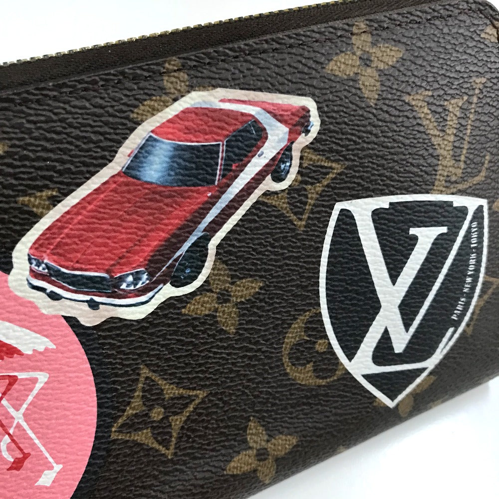 LOUIS VUITTON Long Wallet Purse M62149  Monogram canvas Brown Monogram sticker Zippy Wallet World Tour Women Used Authentic