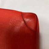 LOUIS VUITTON Business bag N41143 Damier Anfini Leather Red Damier Anfini Porto Document Voyage PDV mens Used Authentic