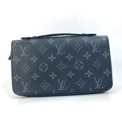 LOUIS VUITTON Long Wallet Purse M61698 Monogram Eclipse Canvas black Monogram Eclipse Zippy XL mens Used Authentic