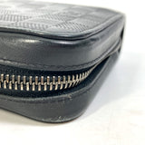 LOUIS VUITTON Long Wallet Purse N61254 Damier Anfini Leather black Damier Anfini Zippy XL mens Used Authentic