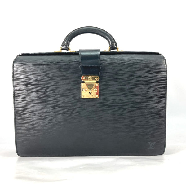 LOUIS VUITTON Business bag handbag bag Epi serviette fermoir Epi Leather M54352 black mens Used Authentic