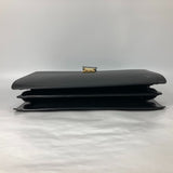 LOUIS VUITTON Business bag M54352 Epi Leather black Epi serviette fermoir mens Used Authentic