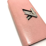 LOUIS VUITTON Long Wallet Purse M61178 Epi Leather pink Epi Portefeuille twist Women Used Authentic