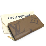 LOUIS VUITTON Long Wallet Purse M69353 Monogram canvas Brown Monogram Giant Zippy wallet Women Used Authentic