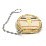 LOUIS VUITTON Coin case M52747 leather beige Wallet Coin Pocket with Chain Micro-Bowat-Shapo mens Used Authentic