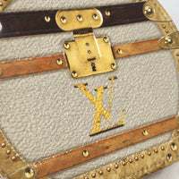 LOUIS VUITTON Coin case M52747 leather beige Wallet Coin Pocket with Chain Micro-Bowat-Shapo mens Used Authentic