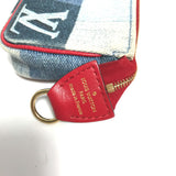 LOUIS VUITTON Coin case M68760 denim blue Monogram denim Micro pochette Accessoires Women Used Authentic