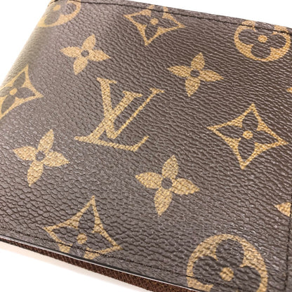 LOUIS VUITTON Folded wallet M62288 Monogram canvas Brown logo Portefeuille Marco NM Women Used Authentic