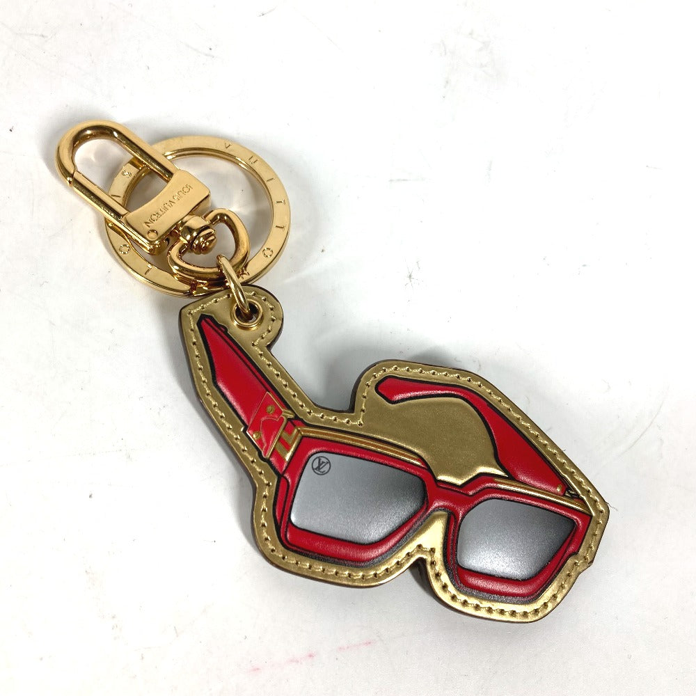 LOUIS VUITTON key ring M68865 leather gold glasses glasses eyewear Portocre 1.1 Millionaire Women Used Authentic