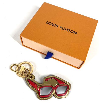 LOUIS VUITTON key ring M68865 leather gold glasses glasses eyewear Portocre 1.1 Millionaire Women Used Authentic