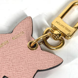LOUIS VUITTON key ring Bag Charms Accessories animal Portocle Cute Fox leather M69015 Orange Women Used Authentic