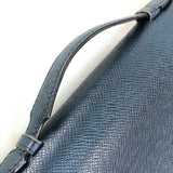 LOUIS VUITTON Long Wallet Purse M42098 Taiga Leather Blue type Taiga Zippy XL mens Used Authentic