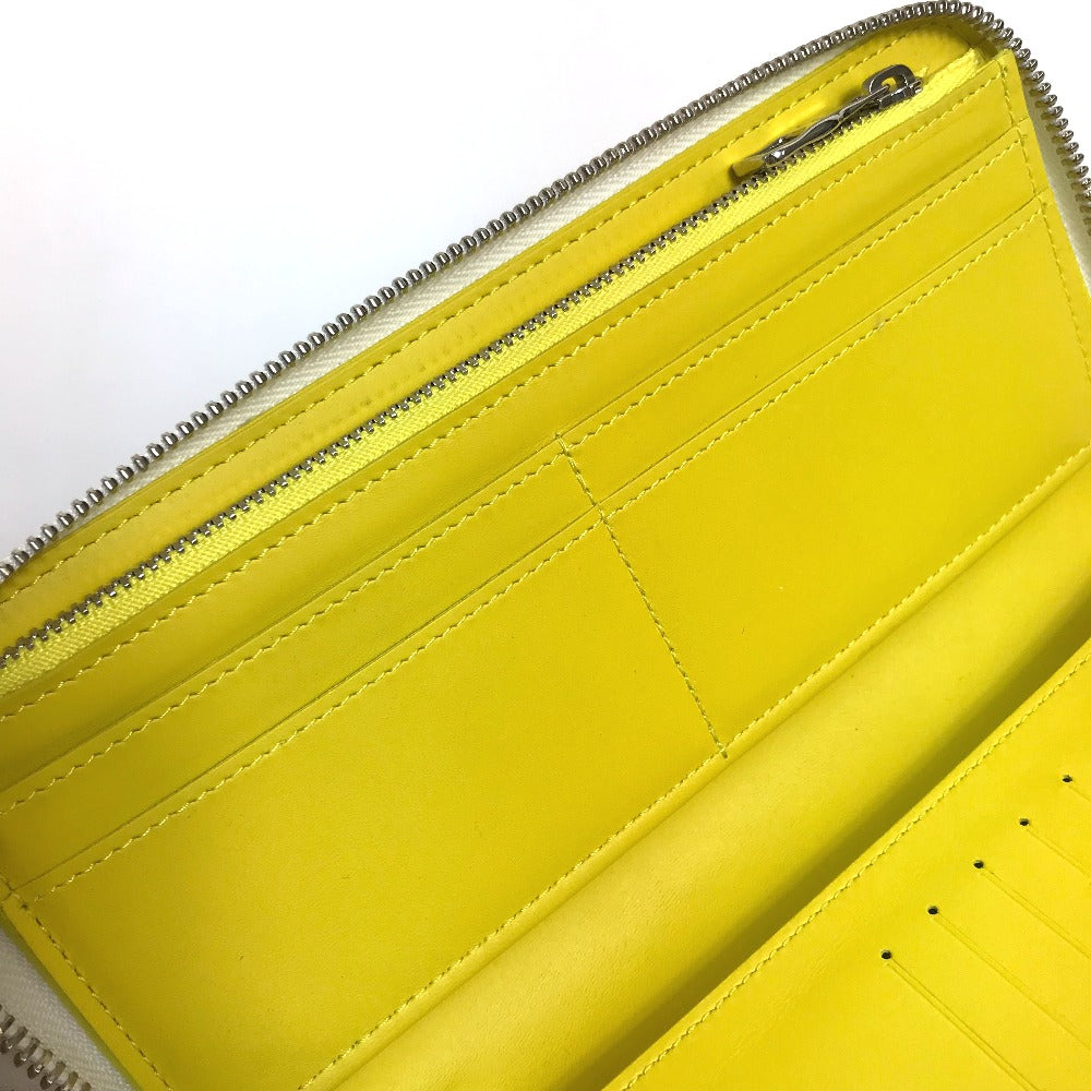 LOUIS VUITTON Long Wallet Purse M80852 Taurillon Clemence Leather yellow logo Zippy Wallet Vertical mens Used Authentic