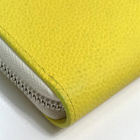 LOUIS VUITTON Long Wallet Purse M80852 Taurillon Clemence Leather yellow logo Zippy Wallet Vertical mens Used Authentic