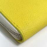 LOUIS VUITTON Long Wallet Purse M80852 Taurillon Clemence Leather yellow logo Zippy Wallet Vertical mens Used Authentic