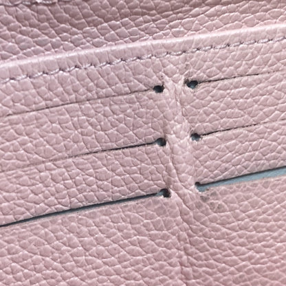 LOUIS VUITTON Long Wallet Purse M80403 Monogram Ann Platt Leather pink Monogram Empreinte by the Pool Zippy wallet Women Used Authentic