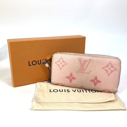 LOUIS VUITTON Long Wallet Purse M80403 Monogram Ann Platt Leather pink Monogram Empreinte by the Pool Zippy wallet Women Used Authentic