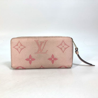 LOUIS VUITTON Long Wallet Purse M80403 Monogram Ann Platt Leather pink Monogram Empreinte by the Pool Zippy wallet Women Used Authentic