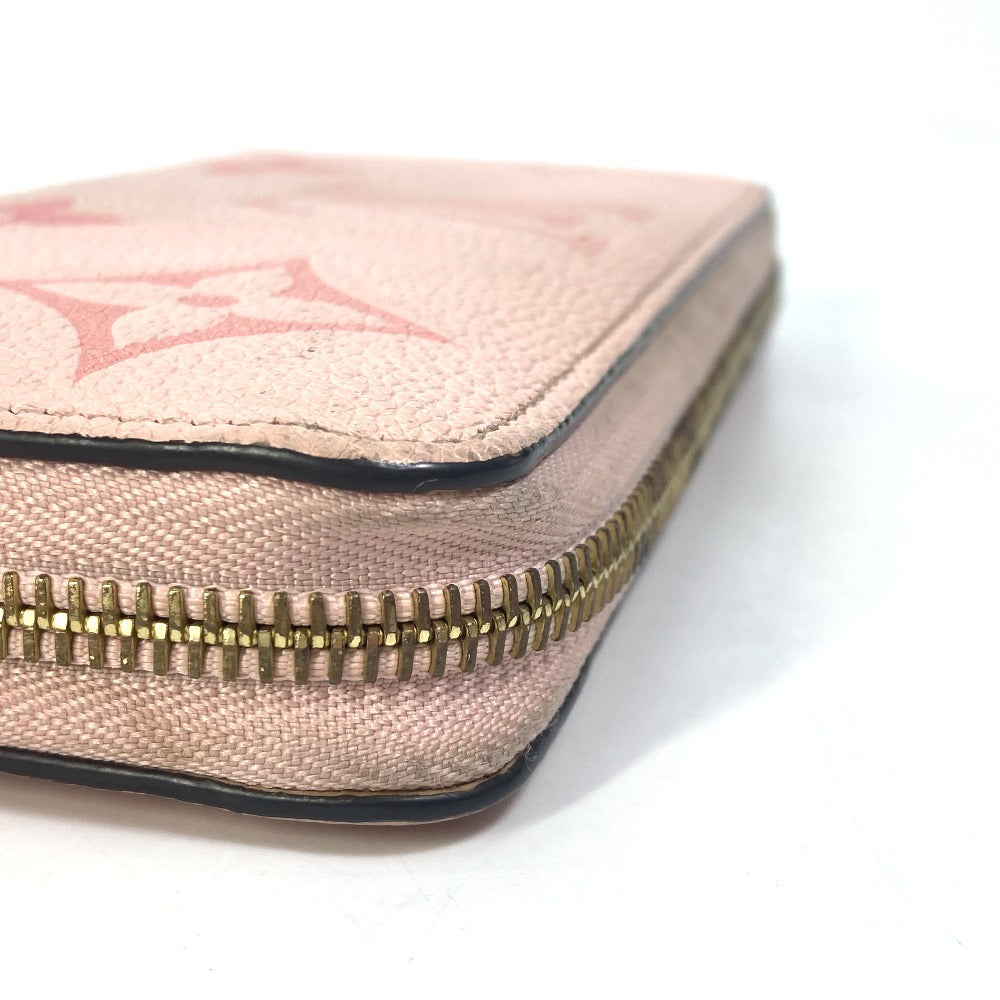 LOUIS VUITTON Long Wallet Purse M80403 Monogram Ann Platt Leather pink Monogram Empreinte by the Pool Zippy wallet Women Used Authentic