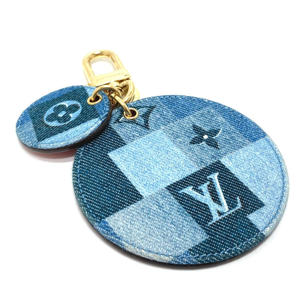 LOUIS VUITTON key ring M69017 Monogram denim canvas blue Monogram denim Portocre unisex(Unisex) Used Authentic