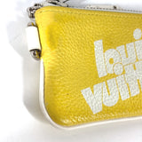 LOUIS VUITTON Coin case Wallet Coin Pocket with keyring Everyday LV Pochette Cre leather M80845 yellow mens Used Authentic