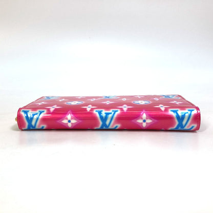 LOUIS VUITTON Long Wallet Purse M81154 Monogram Vernis pink Monogram Vernis Zippy wallet Women Used Authentic