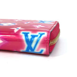 LOUIS VUITTON Long Wallet Purse M81154　 Monogram Vernis pink Monogram Vernis Zippy wallet Women Used Authentic