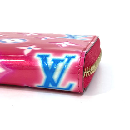 LOUIS VUITTON Long Wallet Purse M81154 Monogram Vernis pink Monogram Vernis Zippy wallet Women Used Authentic