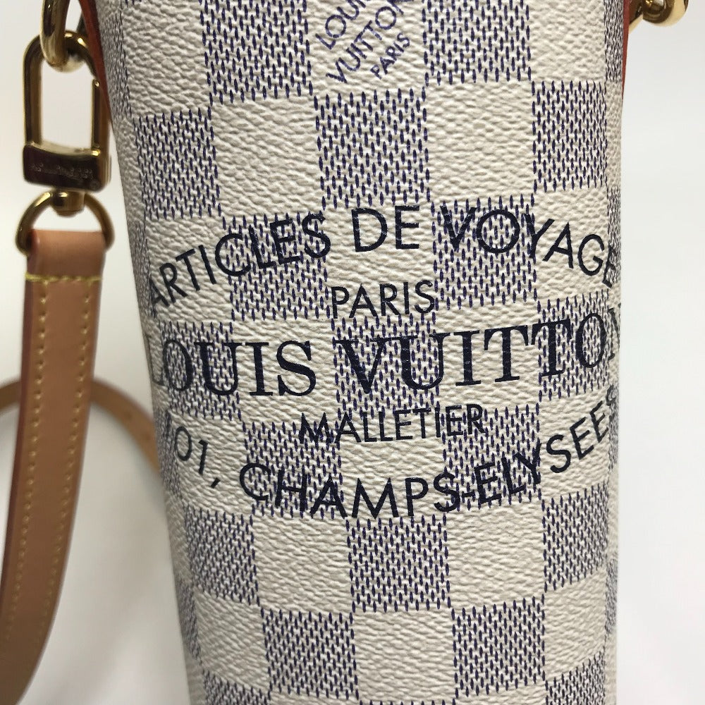 LOUIS VUITTON Other miscellaneous goods GI0373 Damier Azur Canvas white Shoulder Bag Cool bag, crossbody Porte Buteil bottle holder