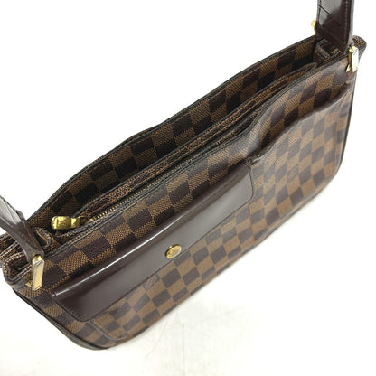 LOUIS VUITTON Shoulder Bag N51129 Damier canvas Brown Damier Aubagne Women Used Authentic