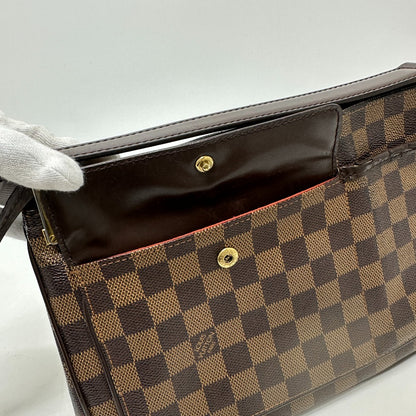 LOUIS VUITTON Shoulder Bag N51129 Damier canvas Brown Damier Aubagne Women Used Authentic