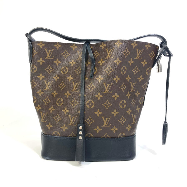 LOUIS VUITTON Shoulder Bag Shoulder bag with pouch, bucket style Monogram Idol NN14GM Monogram canvas, calfskin M94542 black Women Used Authentic
