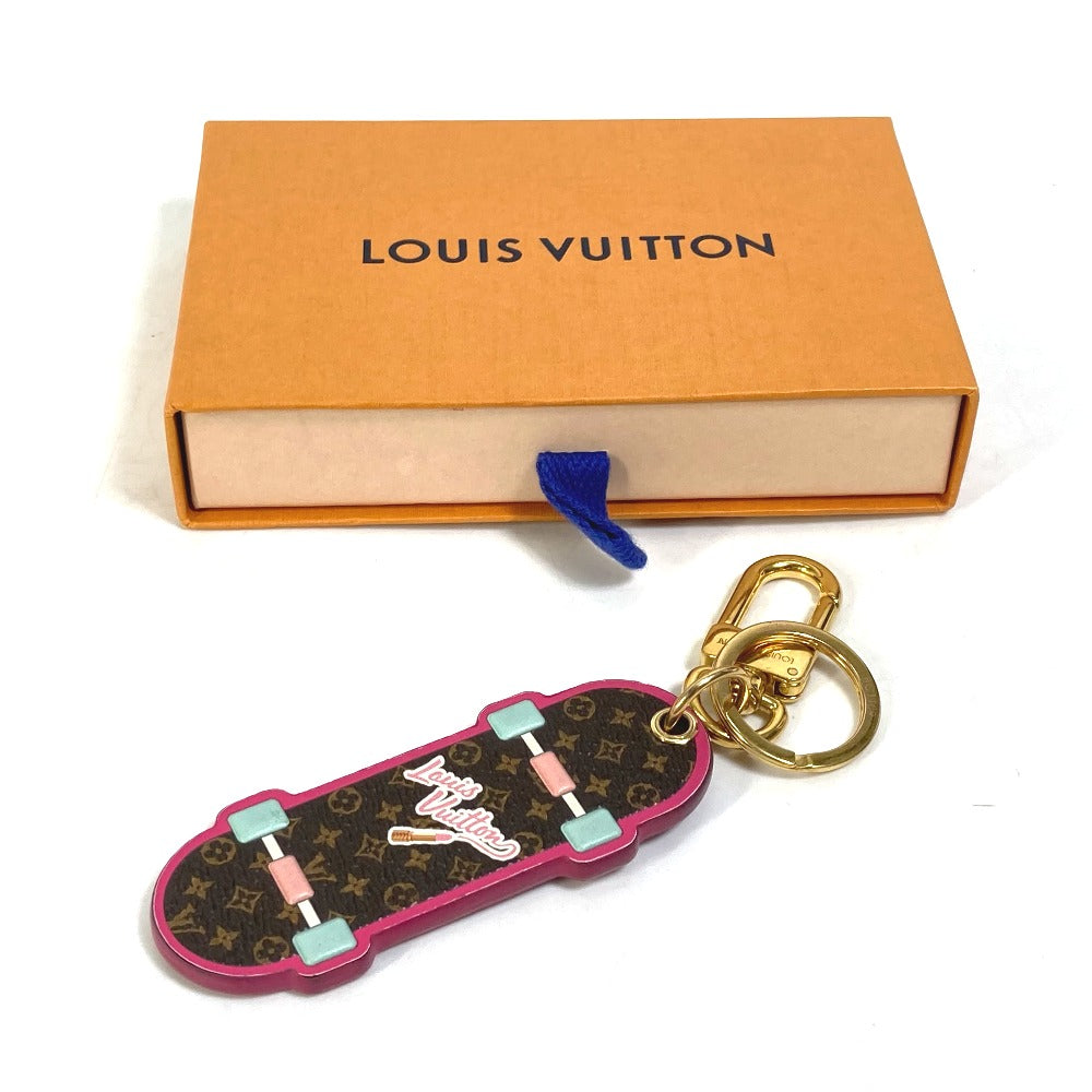 LOUIS VUITTON key ring Bag charm Monogram Portocle LV Skateboard Monogram  canvas M69006 Brown Women Used Authentic