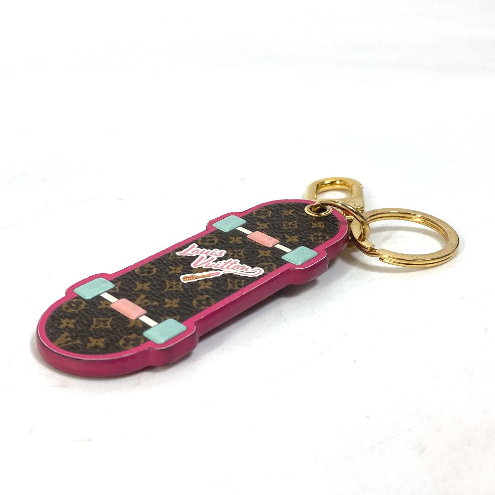 LOUIS VUITTON key ring Bag charm Monogram Portocle LV Skateboard Monogram  canvas M69006 Brown Women Used Authentic