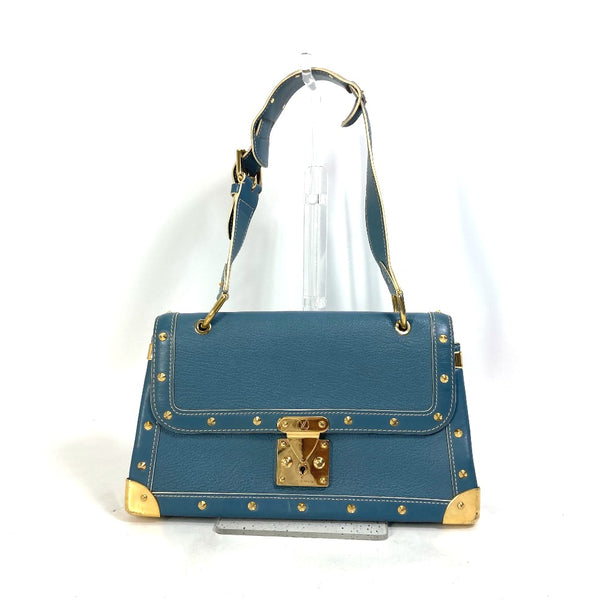 LOUIS VUITTON Shoulder Bag bag shoulder studs Suhari Tarantue Suhari leather M91821 blue Women Used Authentic