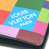 LOUIS VUITTON Long Wallet Purse N60457 Damier canvas multicolor Damier Graffiti 3D Portefeuille BrazzaNM mens Used Authentic