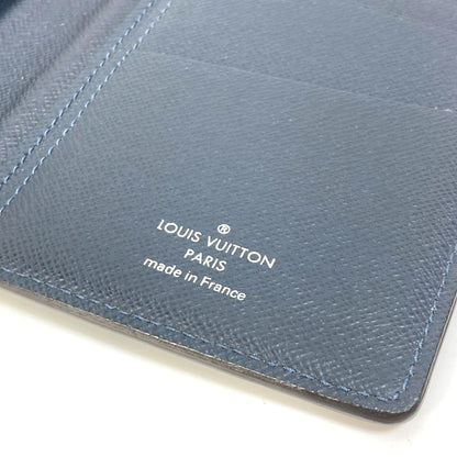 LOUIS VUITTON Long Wallet Purse M30713 Taiga Leather Navy Taiga V Portefeuille Blaza NM mens Used Authentic