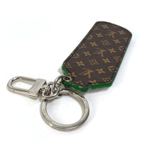LOUIS VUITTON key ring MP3384 leather green Monogram Portocle LV paint mens Used Authentic