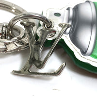 LOUIS VUITTON key ring MP3384 leather green Monogram Portocle LV paint mens Used Authentic
