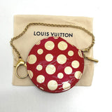 LOUIS VUITTON Coin case M91570 Patent leather Red Monogram Vernis Yayoi Kusama collaboration portomone chapeau dot infinity Women Used Authentic