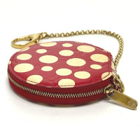 LOUIS VUITTON Coin case M91570 Patent leather Red Monogram Vernis Yayoi Kusama collaboration portomone chapeau dot infinity Women Used Authentic