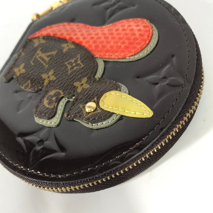 LOUIS VUITTON Coin case M91386 Monogram Vernis purple Monogram Vernis portomone ecruil lis Women Used Authentic