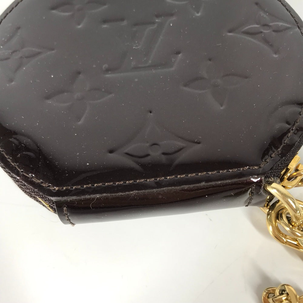 LOUIS VUITTON Coin case M91386 Monogram Vernis purple Monogram Vernis portomone ecruil lis Women Used Authentic