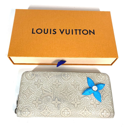 LOUIS VUITTON Long Wallet Purse M81573 Taurillon Clemence Leather beige Taurillon Clemence Climbing Zippy Wallet Vertical mens Used Authentic