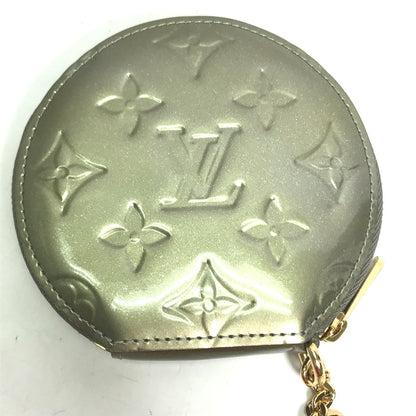 LOUIS VUITTON Coin case M91387 Monogram Vernis Silver Monogram Vernis portomone cock Women Used Authentic