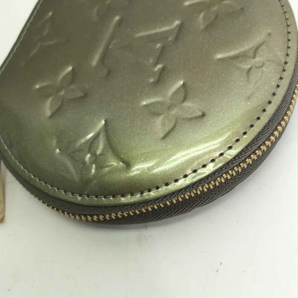 LOUIS VUITTON Coin case M91387 Monogram Vernis Silver Monogram Vernis portomone cock Women Used Authentic